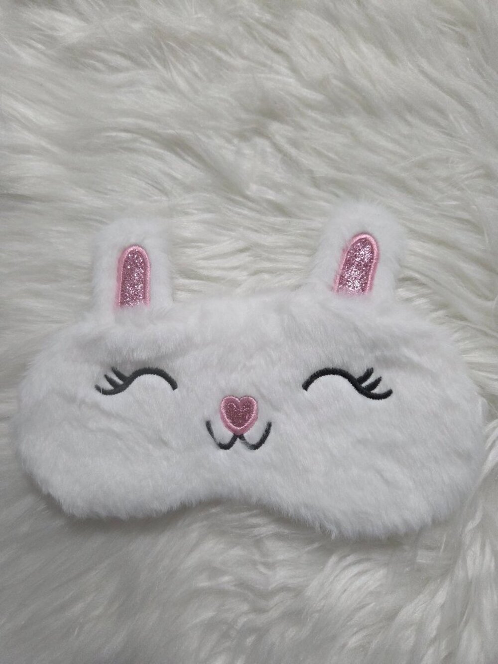 White Bunny Sleep Mask
